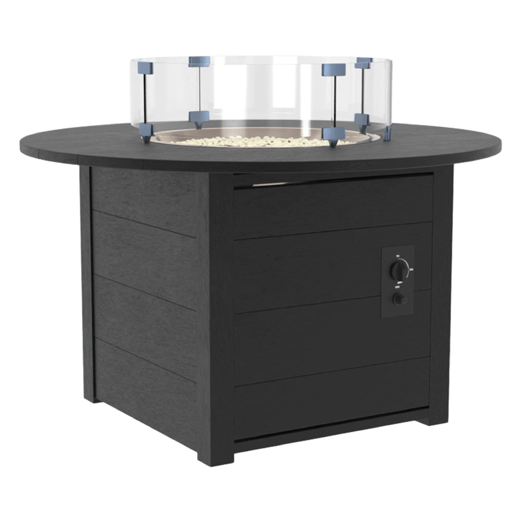 Table extérieure en plastique recyclé avec foyer Crystal Fire Plus - FT02