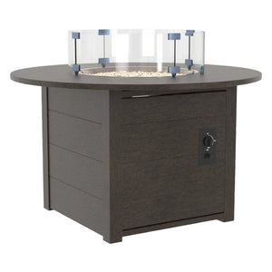 Table extérieure en plastique recyclé avec foyer Crystal Fire Plus - FT02