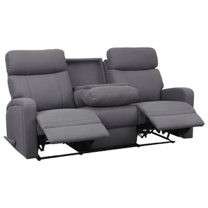Sofa inclinable en tissu gris avec table rabattable - Bordeaux