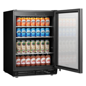 Centre de breuvages 24 po, 185 cannettes Inox - 1 zone