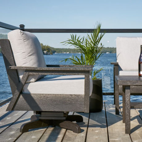 Fauteuil extérieur pivotant en plastique recyclé - Tofino DSF284