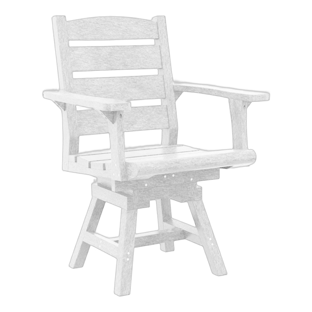Chaise de salle à manger extérieure pivotante en plastique recyclé - Napa C322