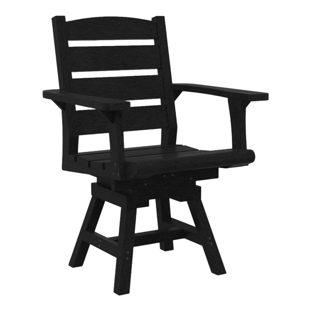 Chaise de salle à manger extérieure pivotante en plastique recyclé - Napa C322