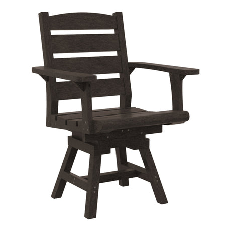 Chaise de salle à manger extérieure pivotante en plastique recyclé - Napa C322