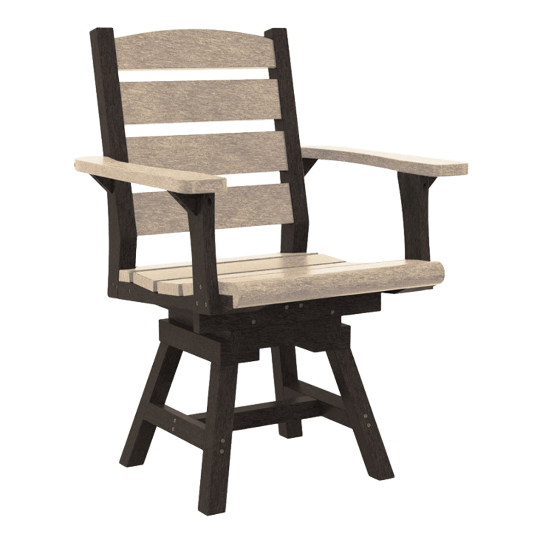 Chaise de salle à manger extérieure pivotante en plastique recyclé - Napa C322