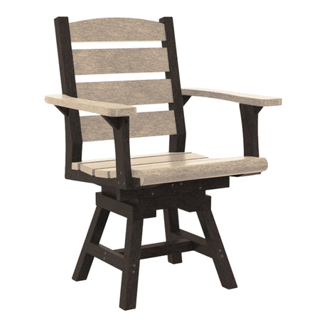 Chaise de salle à manger extérieure pivotante en plastique recyclé - Napa C322