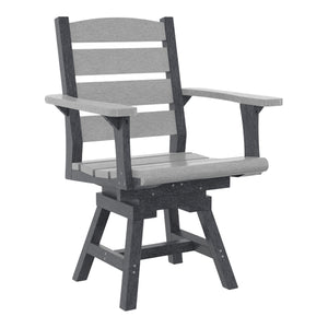 Chaise de salle à manger extérieure pivotante en plastique recyclé - Napa C322