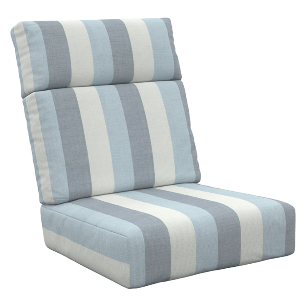 Ensemble de coussins à dossier haut d'extérieur en tissu Sunbrella - Deep Seating DSH21