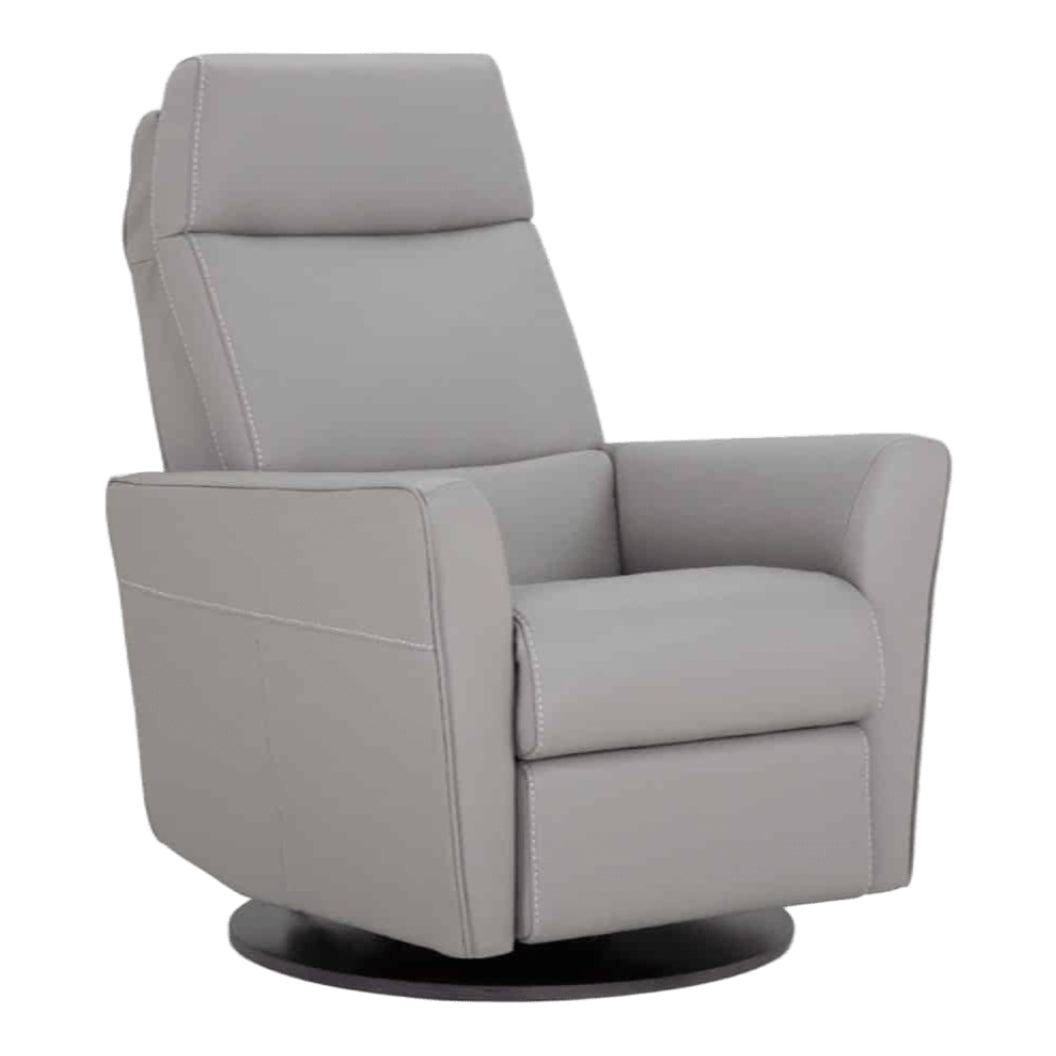 Fauteuil berçant, pivotant et motorisé en cuir avec soutien lombaire et dossier chauffant - Echo
