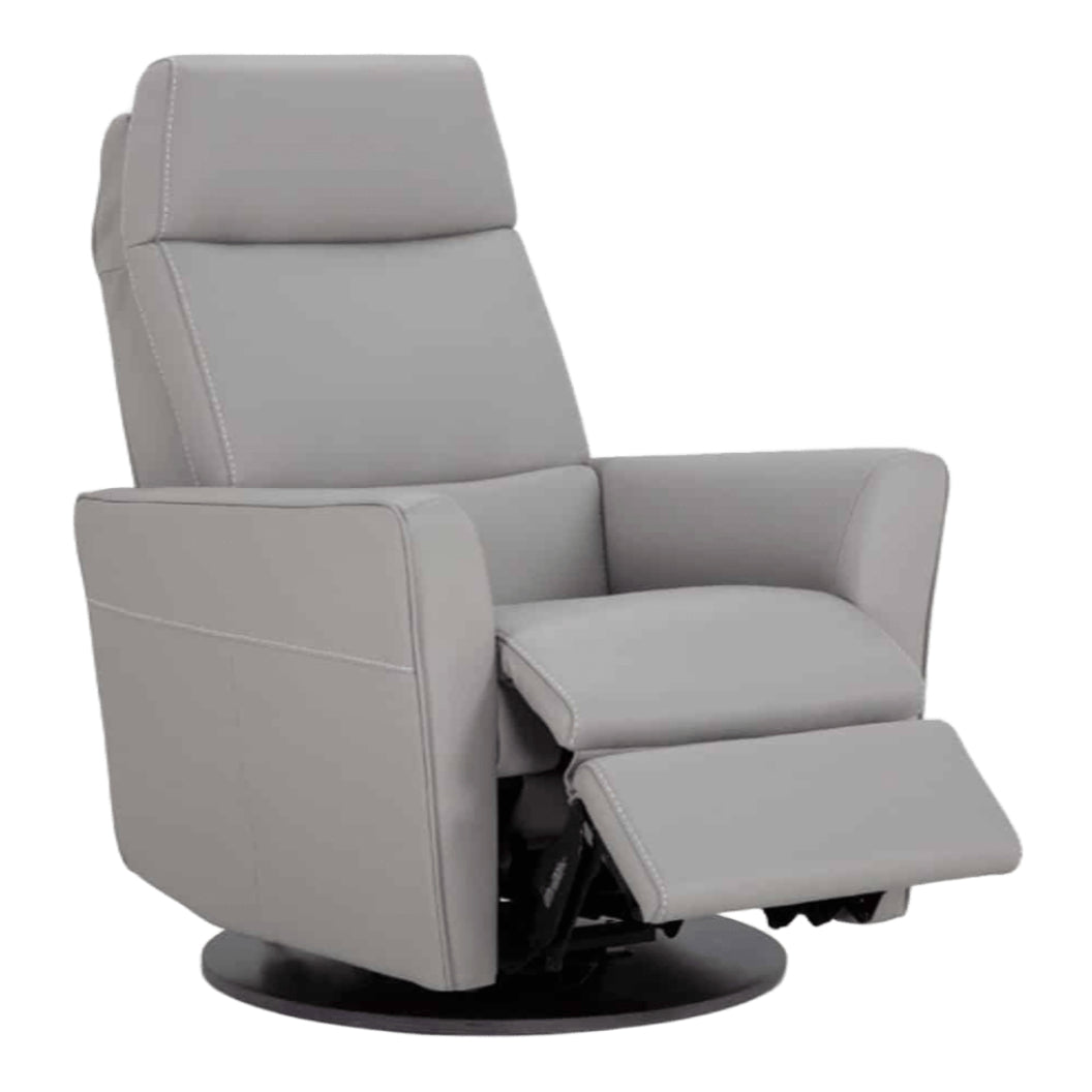 Fauteuil berçant, pivotant et motorisé en cuir avec soutien lombaire et dossier chauffant - Echo