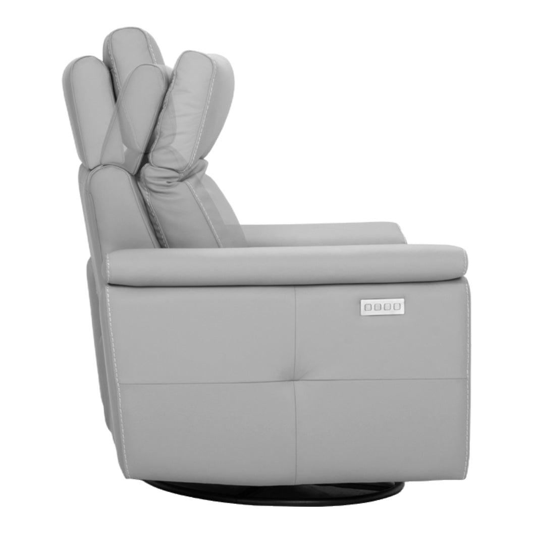 Fauteuil berçant, pivotant et motorisé en cuir - London