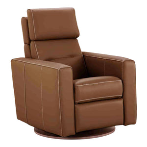 Fauteuil berçant, pivotant et motorisé en cuir - Manhattan