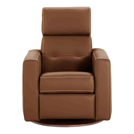 Fauteuil berçant, pivotant et motorisé en cuir - Manhattan