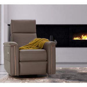 Fauteuil berçant, pivotant et motorisé en cuir - Melbourne