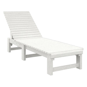 Chaise longue extérieure sans accoudoirs en plastique recyclé - L99