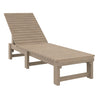 Chaise longue extérieure sans accoudoirs en plastique recyclé - L99