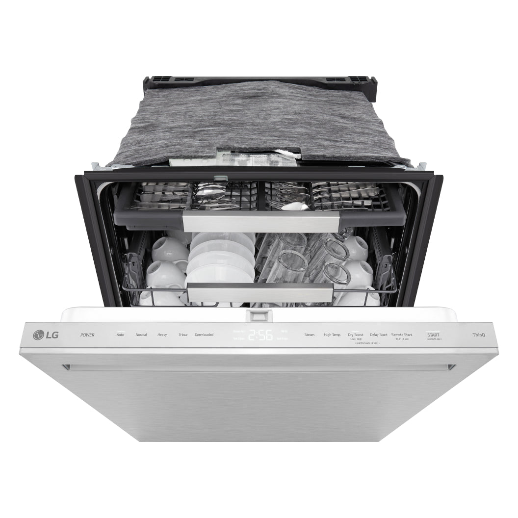 Lave-vaisselle encastrable 24 po, 46 dBA 3 paniers avec QuadWash™ Pro et nettoyage à la vapeur