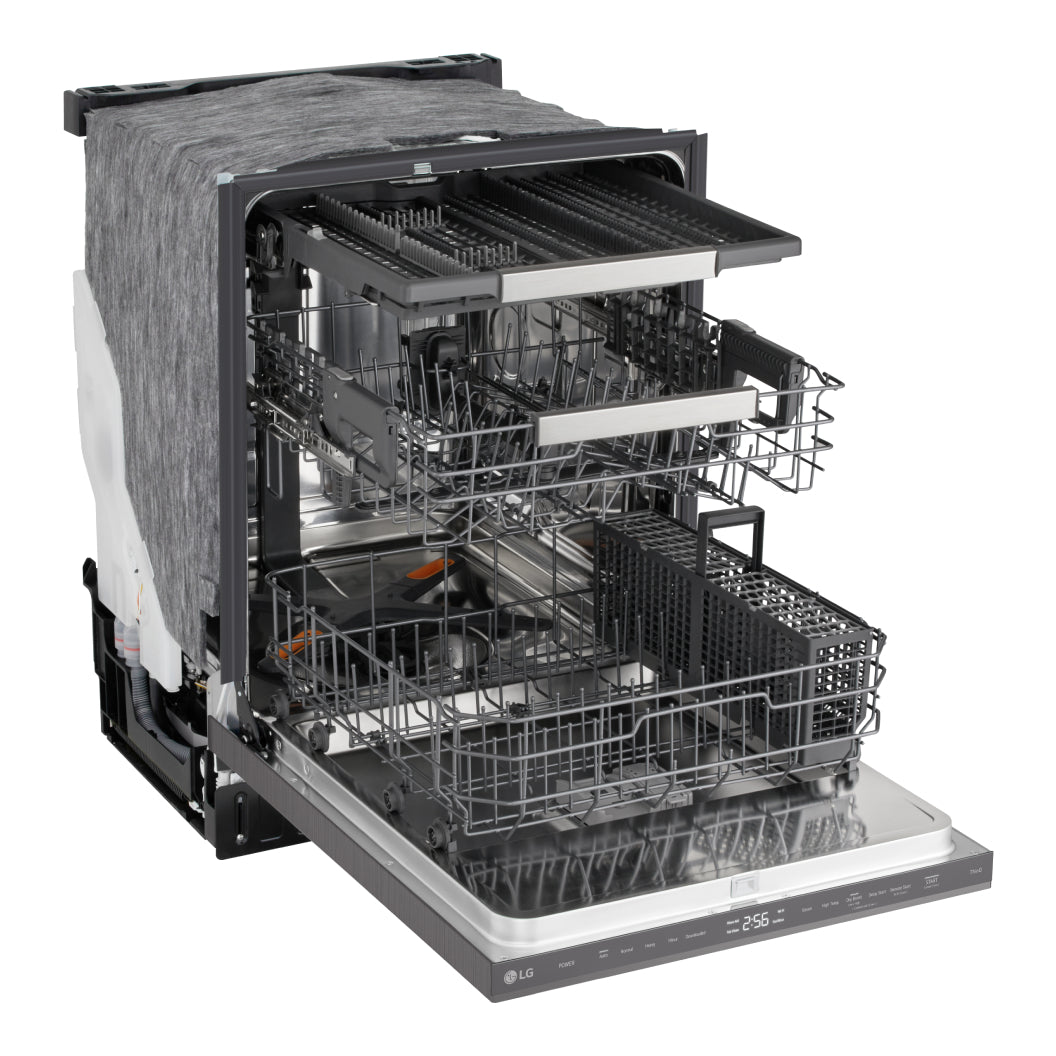 Lave-vaisselle encastrable 24 po, 46 dBA 3 paniers avec QuadWash™ Pro et nettoyage à la vapeur