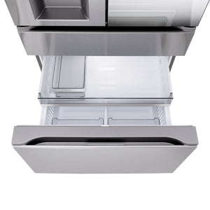 Réfrigérateur porte française 36 po, 29 pi³ 4 portes Inox avec InstaView, MyColor et Mini Craft Ice