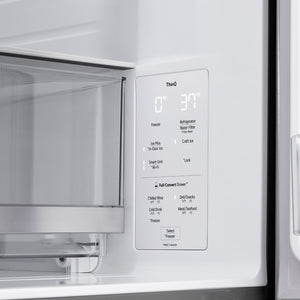 Réfrigérateur porte française 36 po, 29 pi³ 4 portes Inox avec InstaView, MyColor et Mini Craft Ice