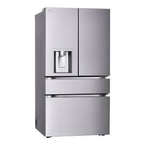 Réfrigérateur porte française 36 po, 29 pi³ 4 portes Inox avec distributeur d'eau/glacons, Mini Craft Ice et Wi-Fi
