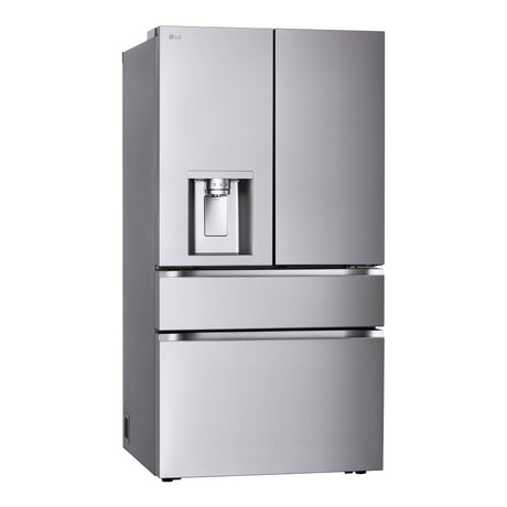 Réfrigérateur porte française 36 po, 29 pi³ 4 portes Inox avec distributeur d'eau/glacons, Mini Craft Ice et Wi-Fi