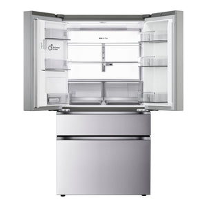 Réfrigérateur porte française 36 po, 29 pi³ 4 portes Inox avec distributeur d'eau/glacons, Mini Craft Ice et Wi-Fi