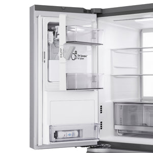 Réfrigérateur porte française 36 po, 29 pi³ 4 portes Inox avec distributeur d'eau/glacons, Mini Craft Ice et Wi-Fi