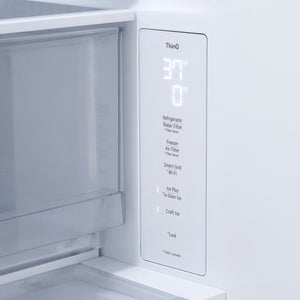 Réfrigérateur porte française à profondeur comptoir MAX™ 36 po, 23,7 pi³ 3 portes Inox avec Wi-Fi