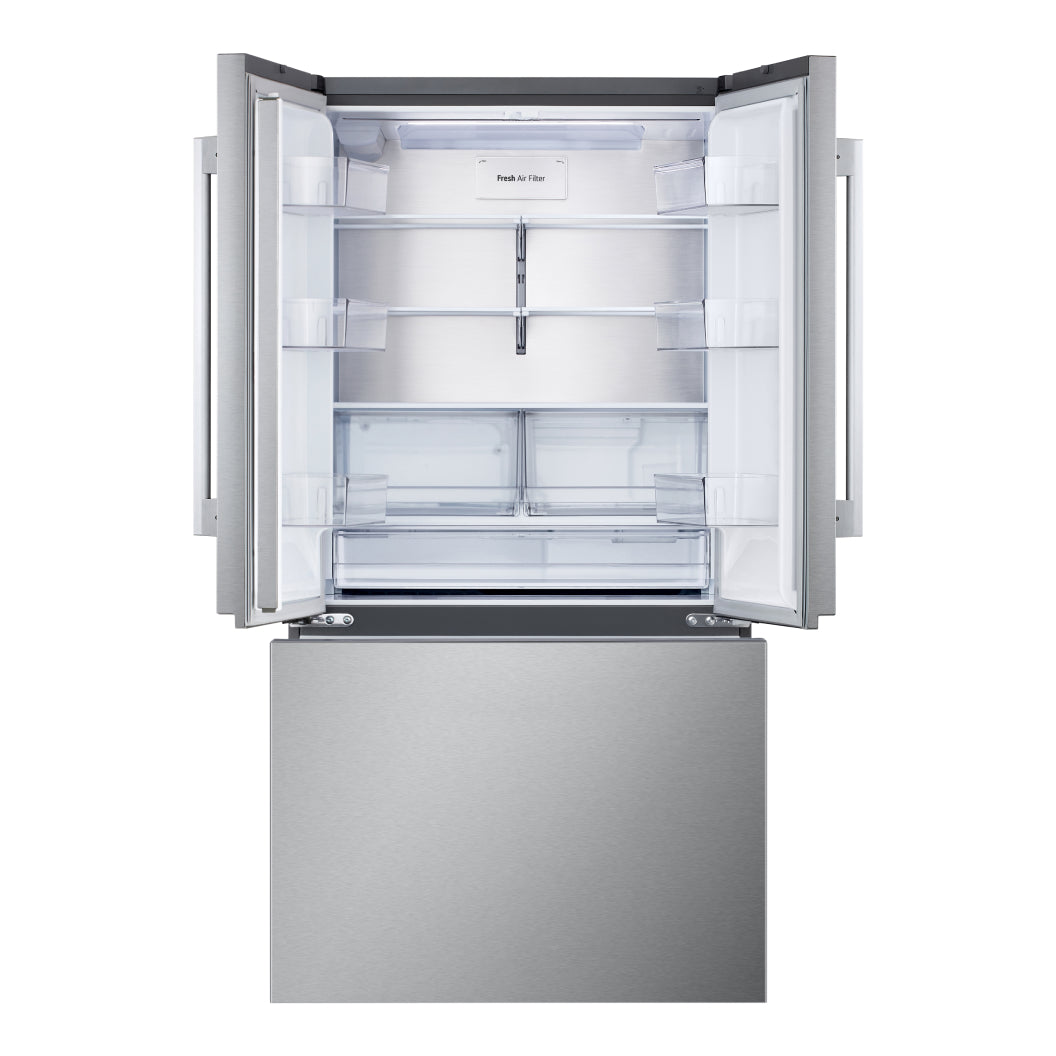Réfrigérateur porte française à profondeur comptoir 36 po, 25 pi³ 3 portes Inox avec distributeur d'eau et Wi-Fi