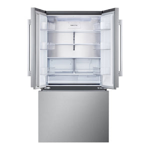 Réfrigérateur porte française à profondeur comptoir 36 po, 25 pi³ 3 portes Inox avec distributeur d'eau et Wi-Fi
