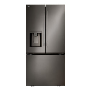 Réfrigérateur à portes françaises 33 po, 24,5 pi³ Inox noir avec Distributeur d'eau et Machine à glaçons double