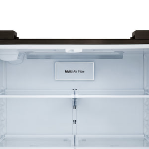 Réfrigérateur à portes françaises 33 po, 24,5 pi³ Inox noir avec Distributeur d'eau et Machine à glaçons double