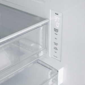 Réfrigérateur à portes françaises 33 po, 24,5 pi³ Inox noir avec Distributeur d'eau et Machine à glaçons double