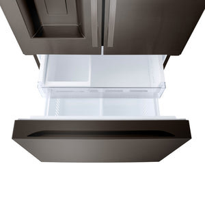 Réfrigérateur à portes françaises 33 po, 24,5 pi³ Inox noir avec Distributeur d'eau et Machine à glaçons double