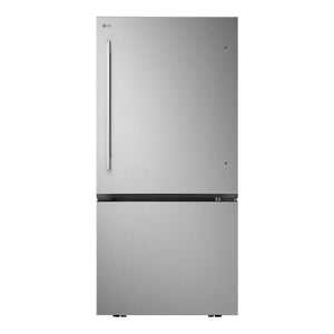 Réfrigérateur à congélateur inférieur 33 po, 25,5 pi³ Inox avec compresseur intelligent et Wi-Fi