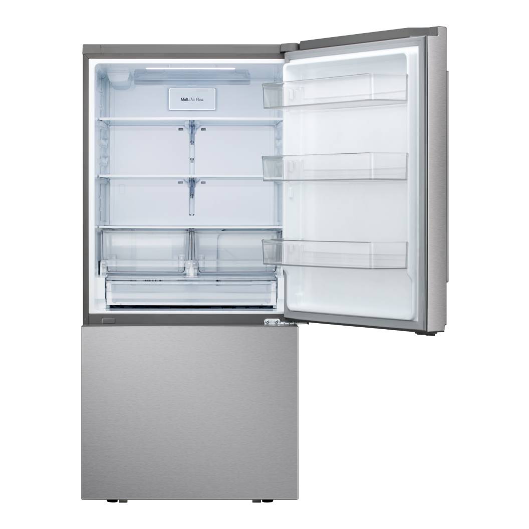 Réfrigérateur à congélateur inférieur 33 po, 25,5 pi³ Inox avec compresseur intelligent et Wi-Fi
