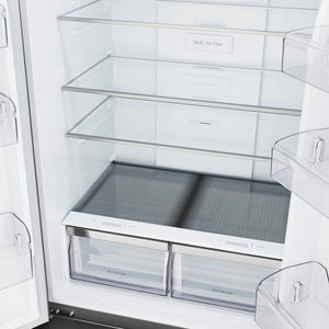 Réfrigérateur porte française à profondeur comptoir 30 po, 18 pi³ 3 portes Inox avec Wi-Fi