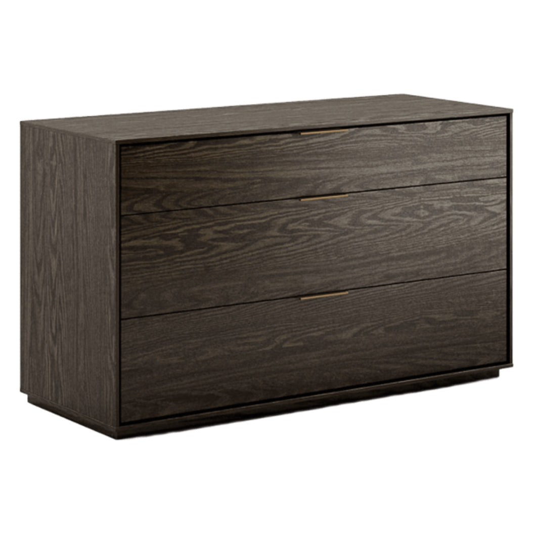 Bureau à 3 tiroirs en bois de noyer foncé - Amelia