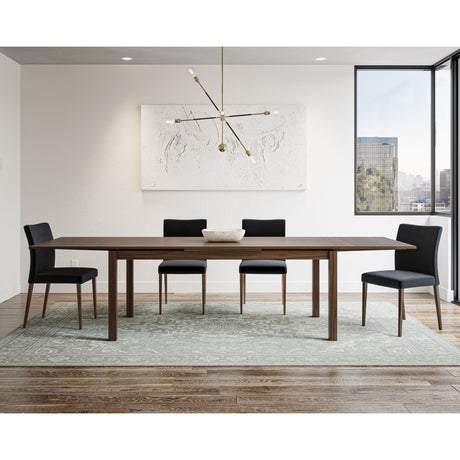 Chaise de salle à manger rembourrée en tissu beige - Cindi