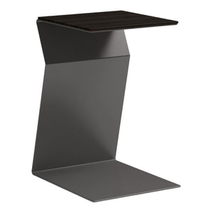 Table d'appoint en bois et une base en métal gris - Lolo