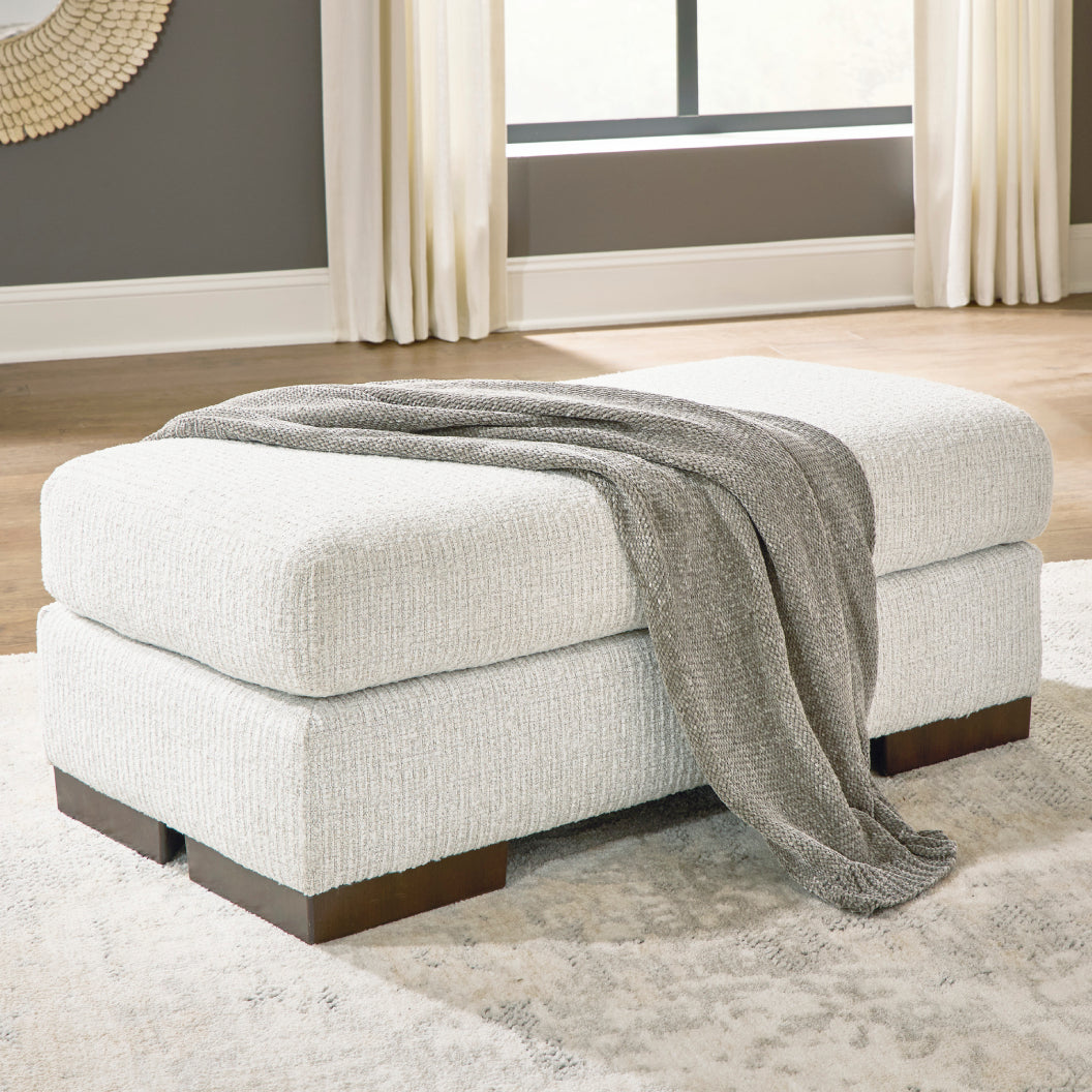 Ottoman en tissu Next‑Gen Nuvella blanc - Bethley