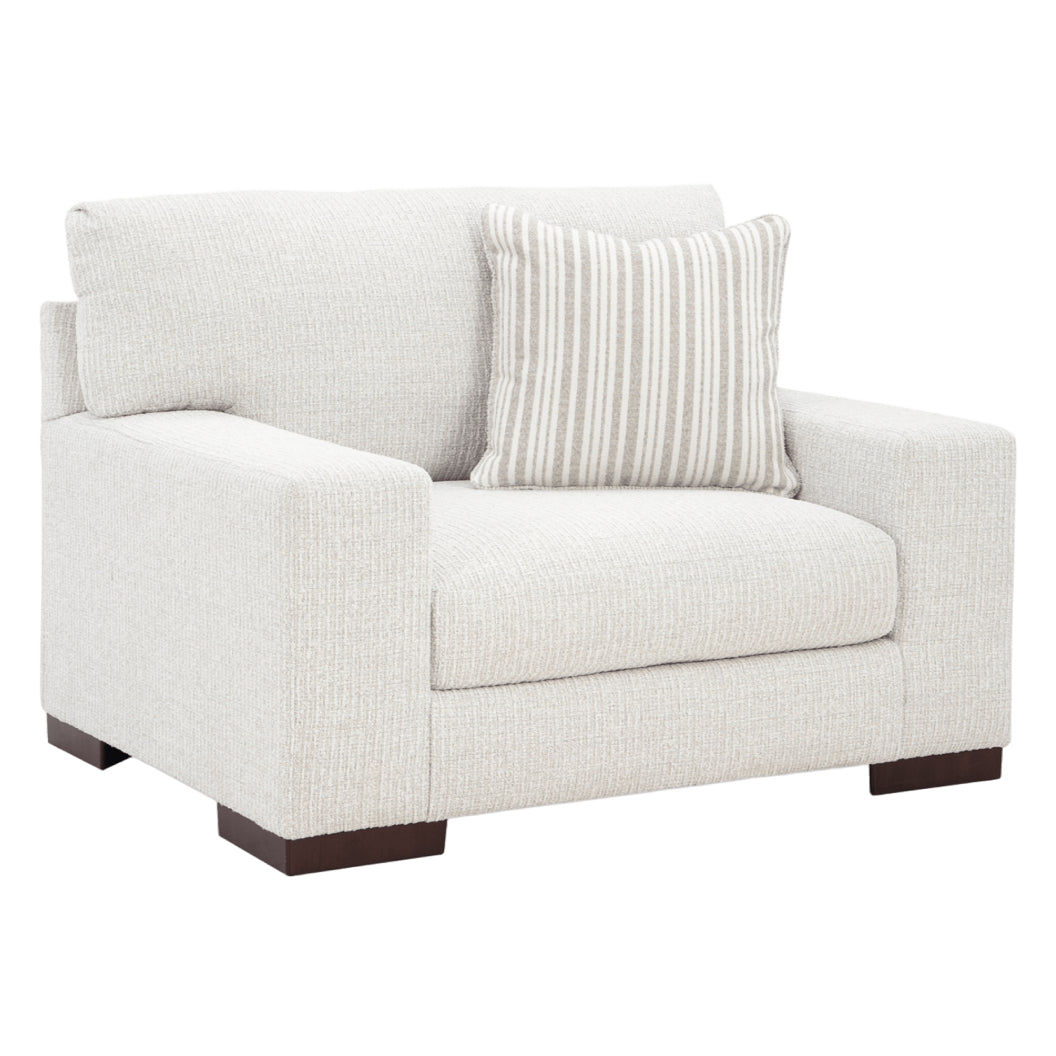 Fauteuil en tissu Next-Gen Nuvella blanc avec coussin - Bethley