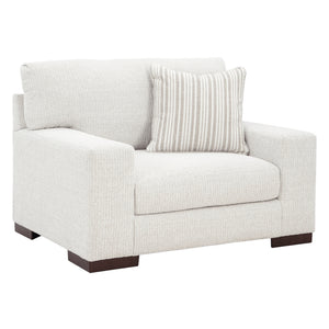 Fauteuil en tissu Next-Gen Nuvella blanc avec coussin - Bethley