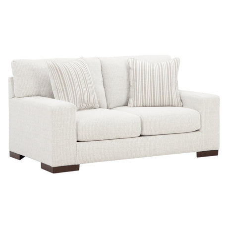Causeuse en tissu Next-Gen Nuvella blanc avec coussins - Bethley