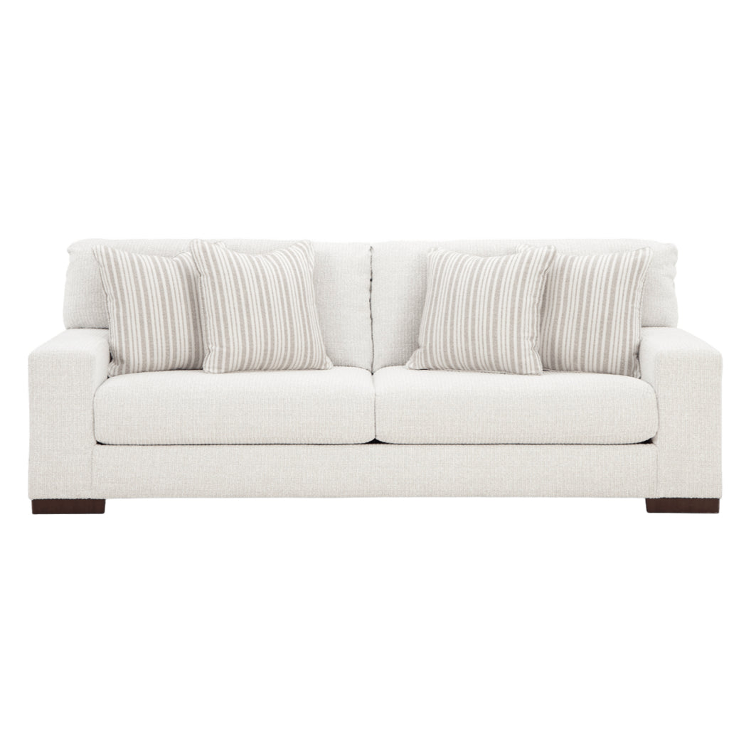 Sofa condo en tissu Next-Gen Nuvella blanc avec coussins - Bethley