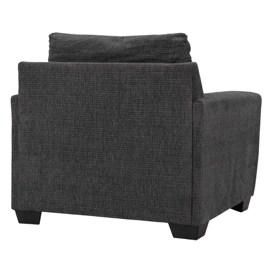 Fauteuil en tissu noir ébène - Loreo