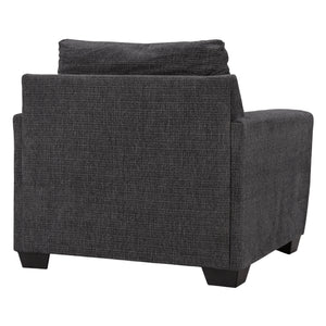 Fauteuil en tissu noir ébène - Loreo