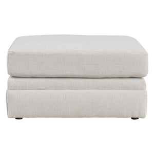 Ottoman en tissu texturé blanc - Maitelynn