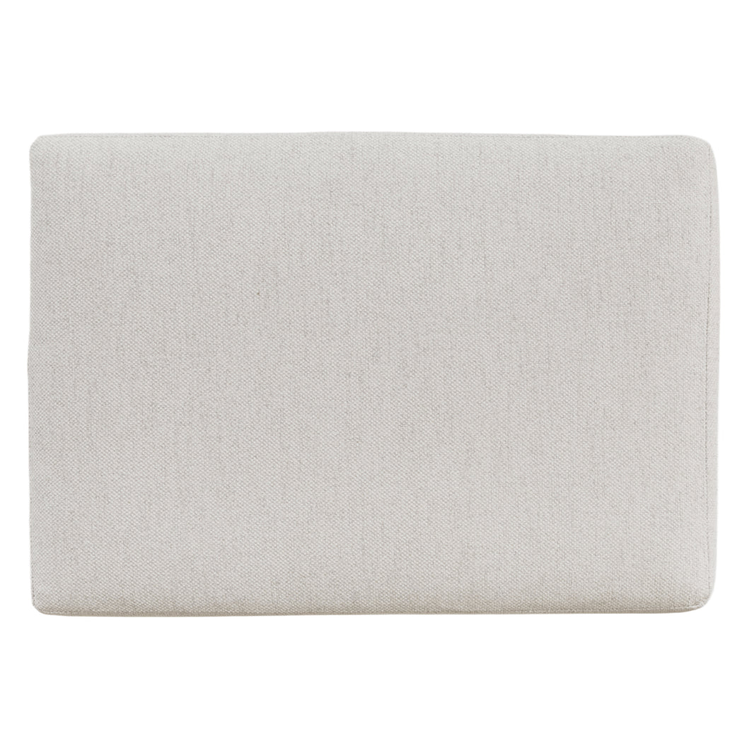 Ottoman en tissu texturé blanc - Maitelynn